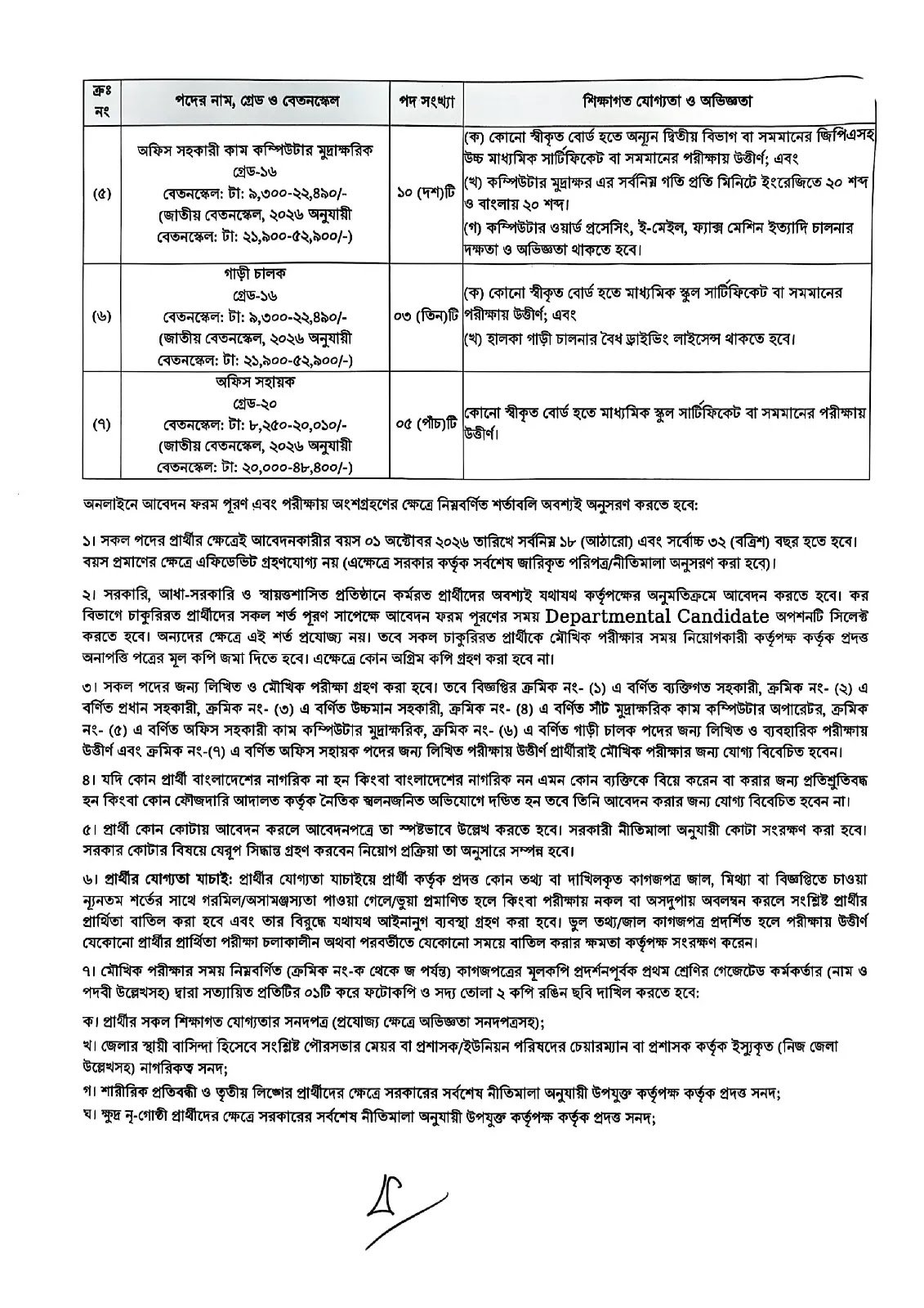 কর অঞ্চল-কুমিল্লা নিয়োগ বিজ্ঞপ্তি - পাতা 3